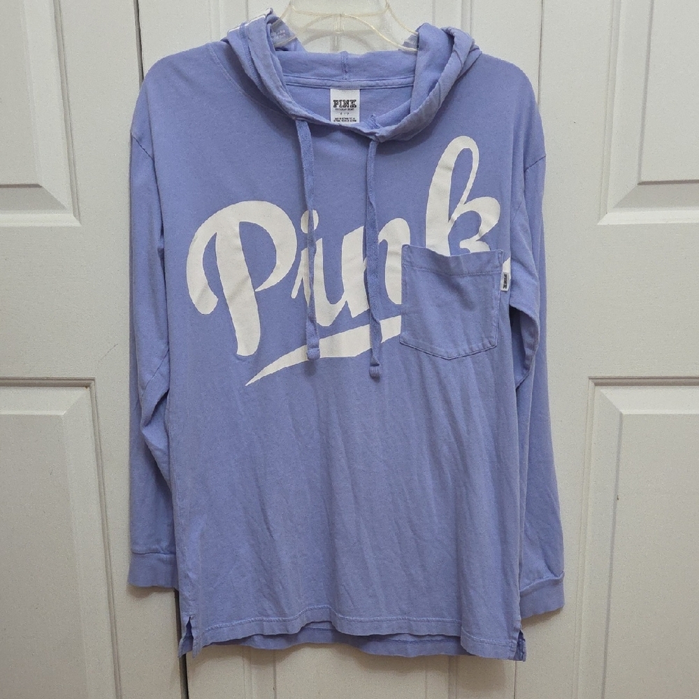 Victoria's Secret PINK Campus Hoodie Tee Pullover Women's/ Small - Picture 2 of 6